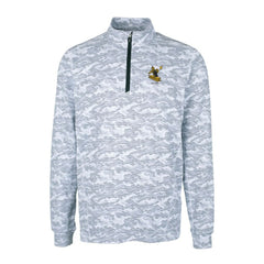 Pittsburgh Steelers Cutter & Buck Throwback Logo Traverse Camo Print Stretch Quarter-Zip Pullover Top Charcoal - NFL