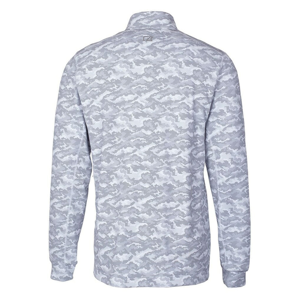 Pittsburgh Steelers Cutter & Buck Throwback Logo Traverse Camo Print Stretch Quarter-Zip Pullover Top Charcoal - NFL