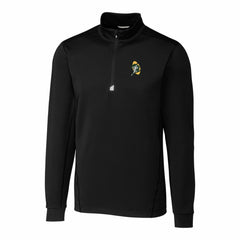 Green Bay Packers Cutter & Buck Throwback Logo Traverse Stretch Quarter-Zip Pullover Top Black - NFL