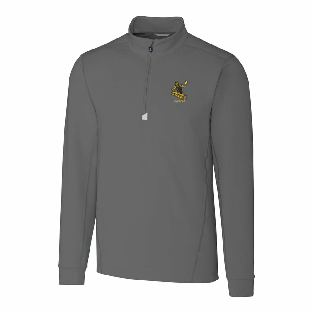 Pittsburgh Steelers Cutter & Buck Throwback Logo Traverse Stretch Quarter-Zip Pullover Top Steel - NFL
