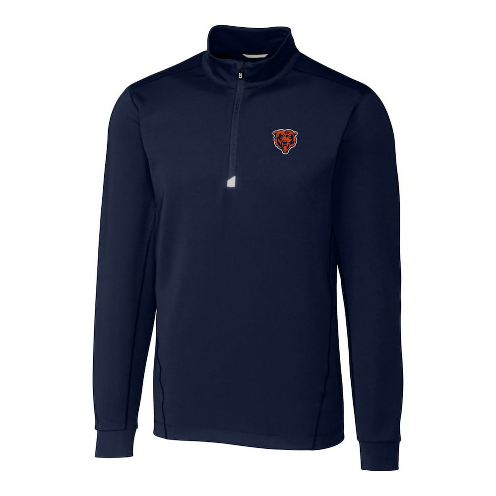 Chicago Bears Cutter & Buck Throwback Logo Traverse Stretch Quarter-Zip Pullover Top Navy - NFL
