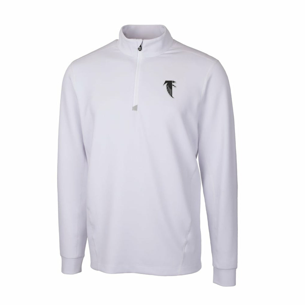 Atlanta Falcons Cutter & Buck Throwback Logo Traverse Stretch Quarter-Zip Pullover Top White - NFL