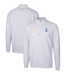 Detroit Lions Cutter & Buck Throwback Logo Traverse Stretch Quarter-Zip Pullover Top White - NFL
