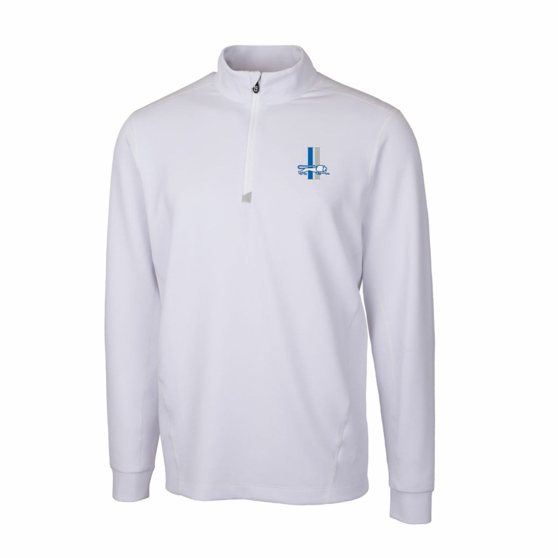 Detroit Lions Cutter & Buck Throwback Logo Traverse Stretch Quarter-Zip Pullover Top White - NFL