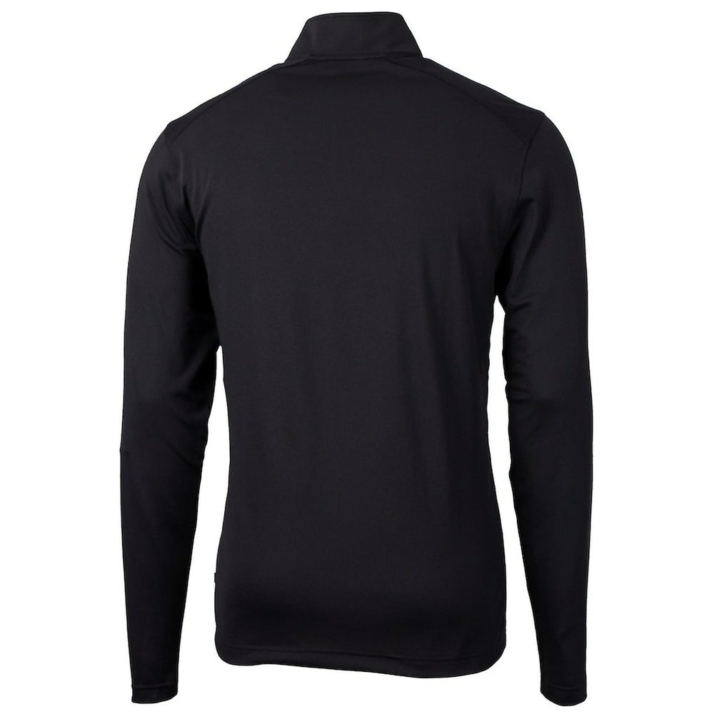 San Francisco 49ers Cutter & Buck Throwback Logo Virtue Eco Pique Recycled Quarter-Zip Pullover Top Black - NFL