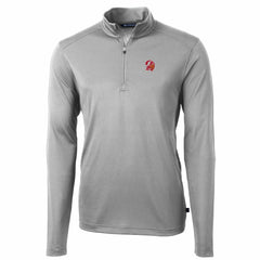 Tampa Bay Buccaneers Cutter & Buck Throwback Logo Virtue Eco Pique Recycled Quarter-Zip Pullover Top Gray - NFL