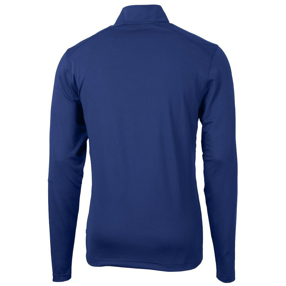 Buffalo Bills Cutter & Buck Throwback Logo Virtue Eco Pique Recycled Quarter-Zip Pullover Top Royal - NFL