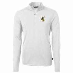 Pittsburgh Steelers Cutter & Buck Throwback Logo Virtue Eco Pique Recycled Quarter-Zip Pullover Top White - NFL