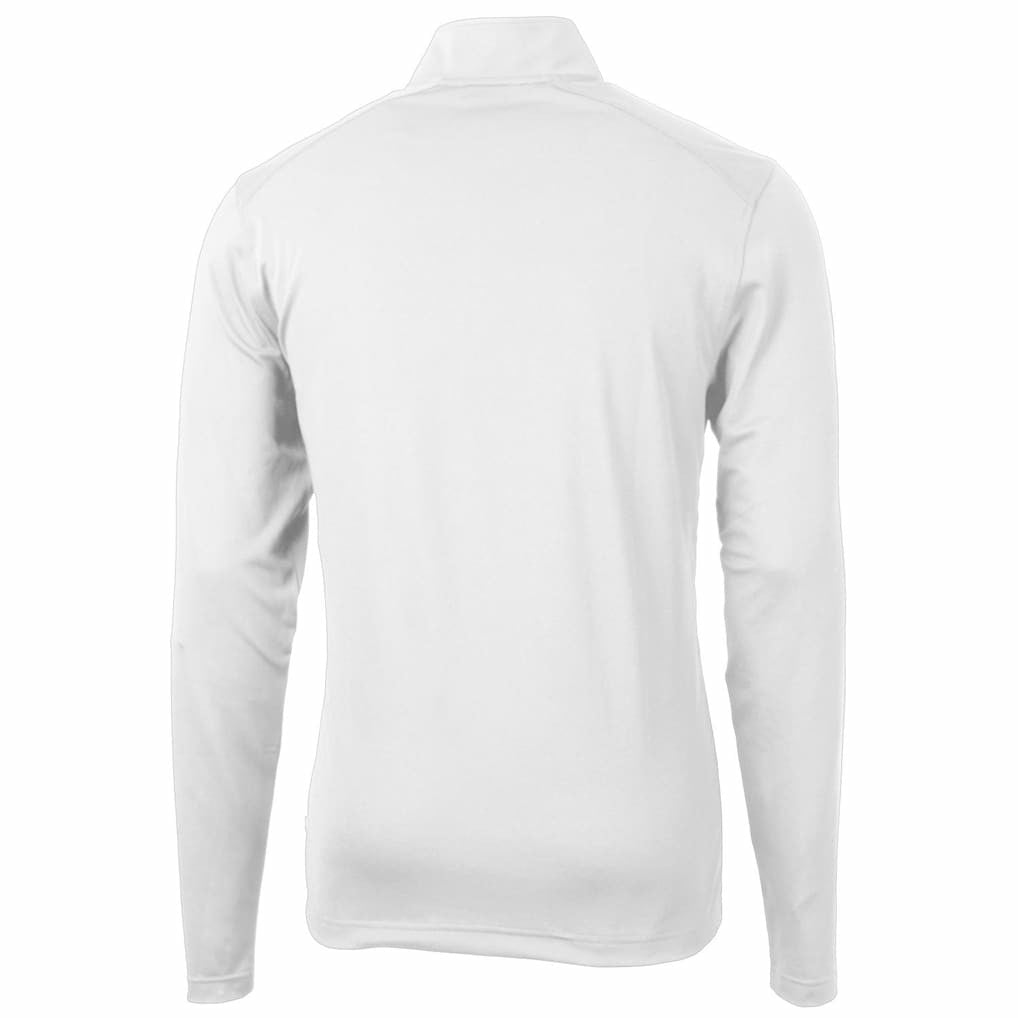 Miami Dolphins Cutter & Buck Throwback Logo Virtue Eco Pique Recycled Quarter-Zip Pullover Top White - NFL