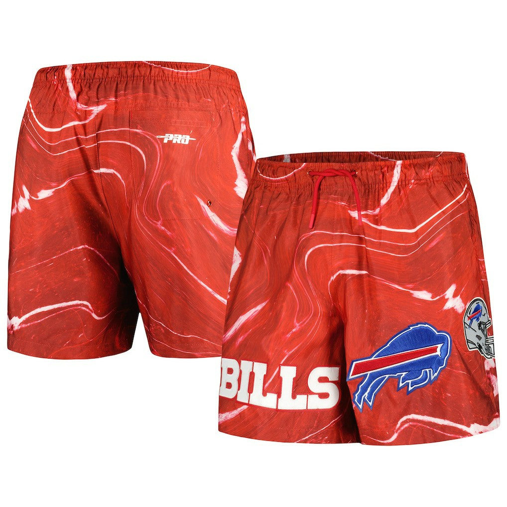 Buffalo Bills Pro Standard Allover Marble Print Shorts Red - NFL