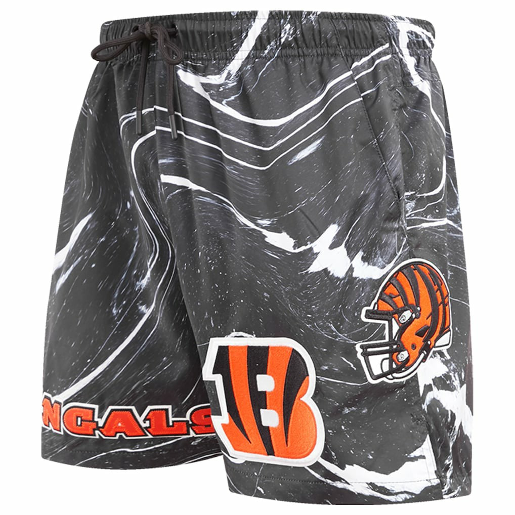 Cincinnati Bengals Pro Standard Allover Marble Print Shorts Black - NFL