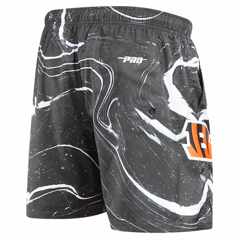 Cincinnati Bengals Pro Standard Allover Marble Print Shorts Black - NFL