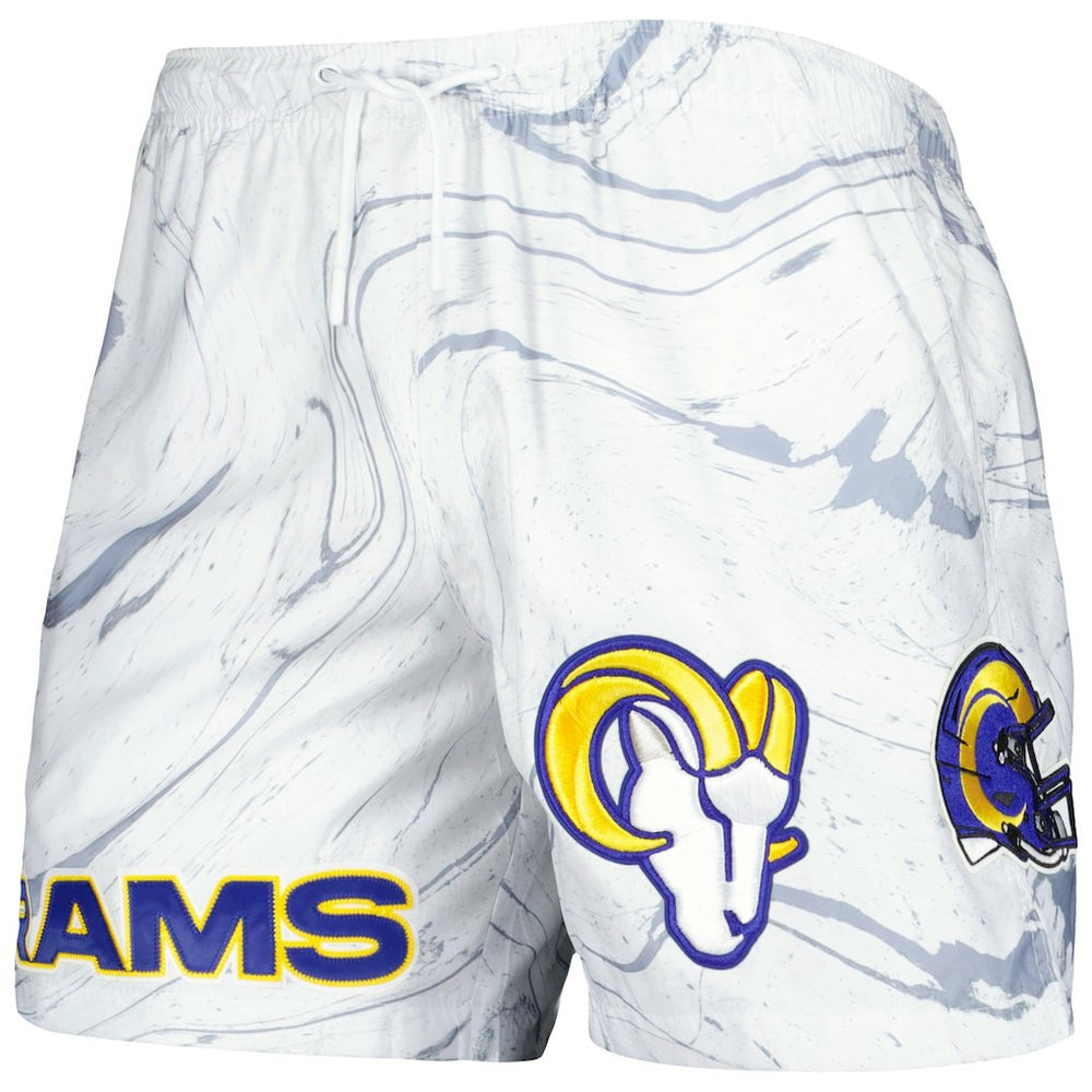 Los Angeles Rams Pro Standard Allover Marble Print Shorts White - NFL