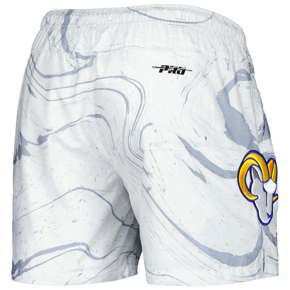Los Angeles Rams Pro Standard Allover Marble Print Shorts White - NFL