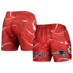 New England Patriots Pro Standard Allover Marble Print Shorts Red - NFL