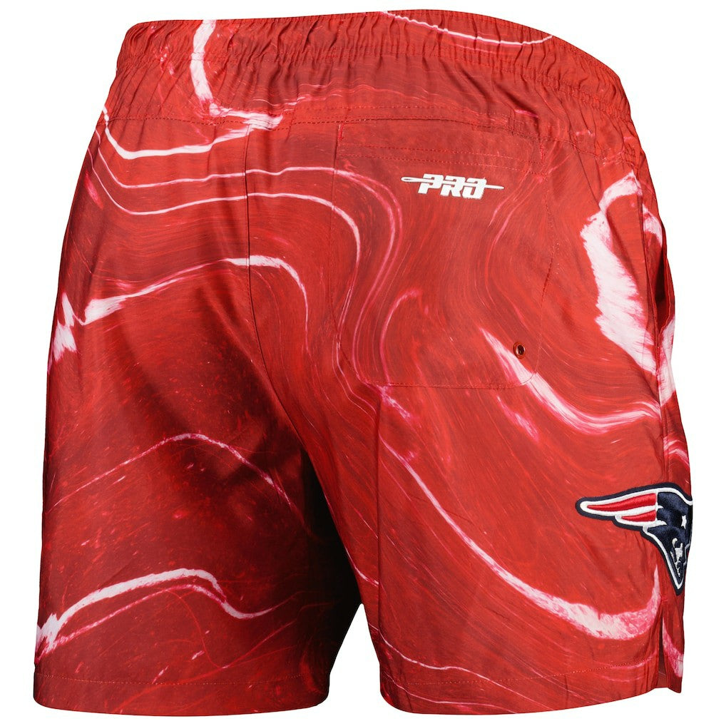 New England Patriots Pro Standard Allover Marble Print Shorts Red - NFL