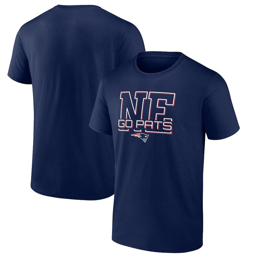 New England Patriots Route Runner T-Shirt Navy - NFL