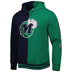 Mitchell & Ness - Dallas Mavericks Hardwood Classics Split Pullover Hoodie - Navy/Green