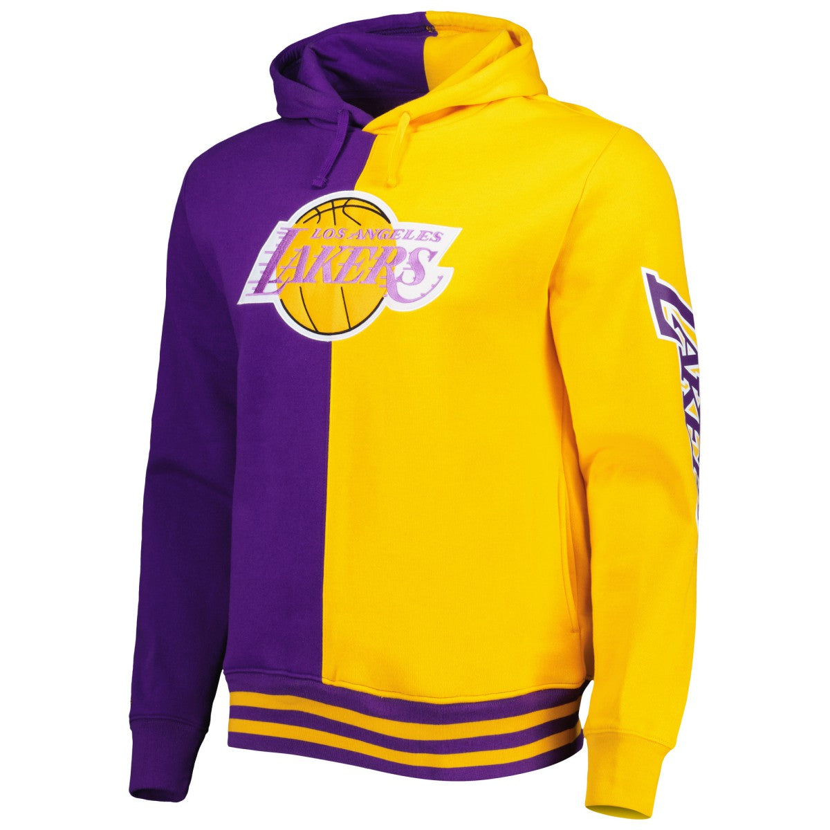 Mitchell & Ness - Los Angeles Lakers Hardwood Classics Split Pullover Hoodie - Purple/Gold