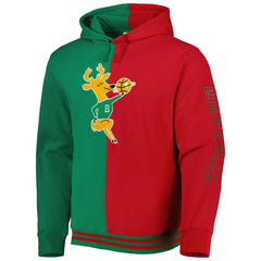 Mitchell & Ness - Milwaukee Bucks Hardwood Classics Split Pullover Hoodie - Green/Red