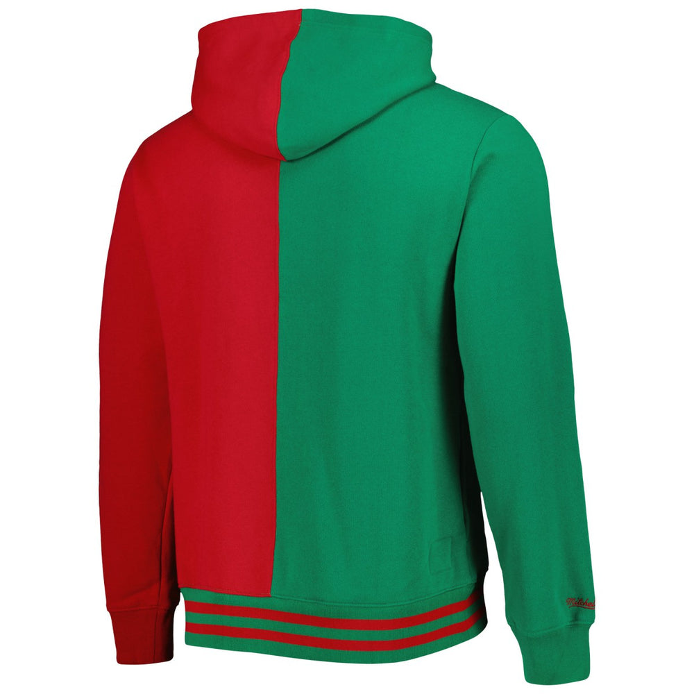 Mitchell & Ness - Milwaukee Bucks Hardwood Classics Split Pullover Hoodie - Green/Red
