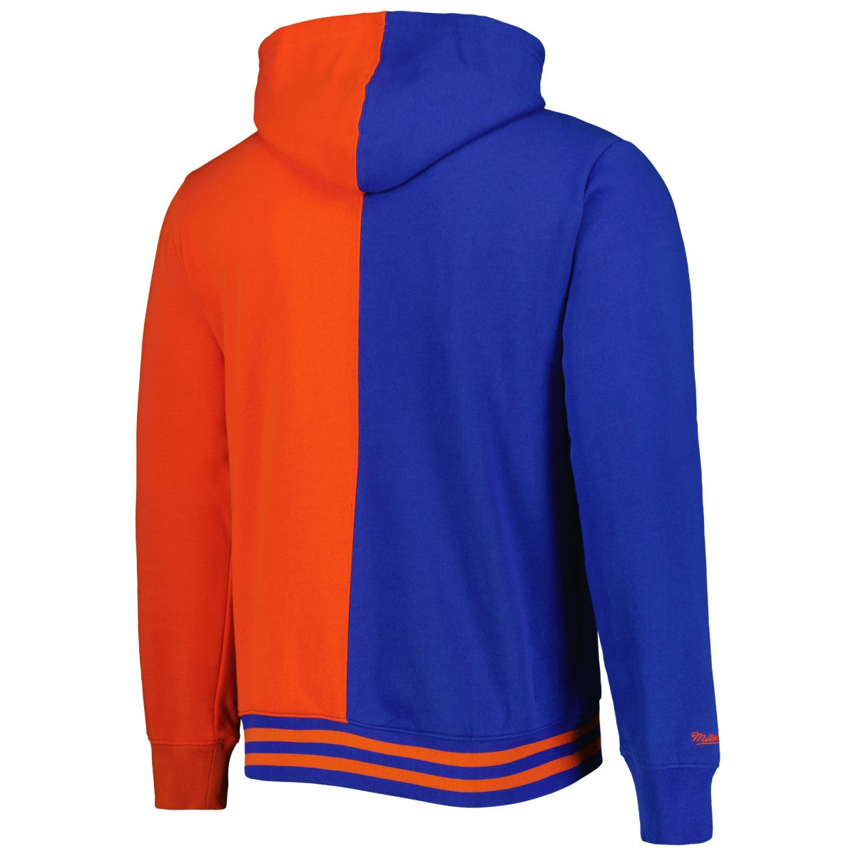 Mitchell & Ness - New York Knicks Hardwood Classics Split Pullover Hoodie - Blue/Orange