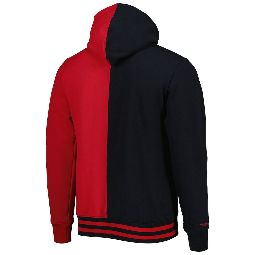 Mitchell & Ness - Philadelphia 76ers Hardwood Classics Split Pullover Hoodie - Black/Red