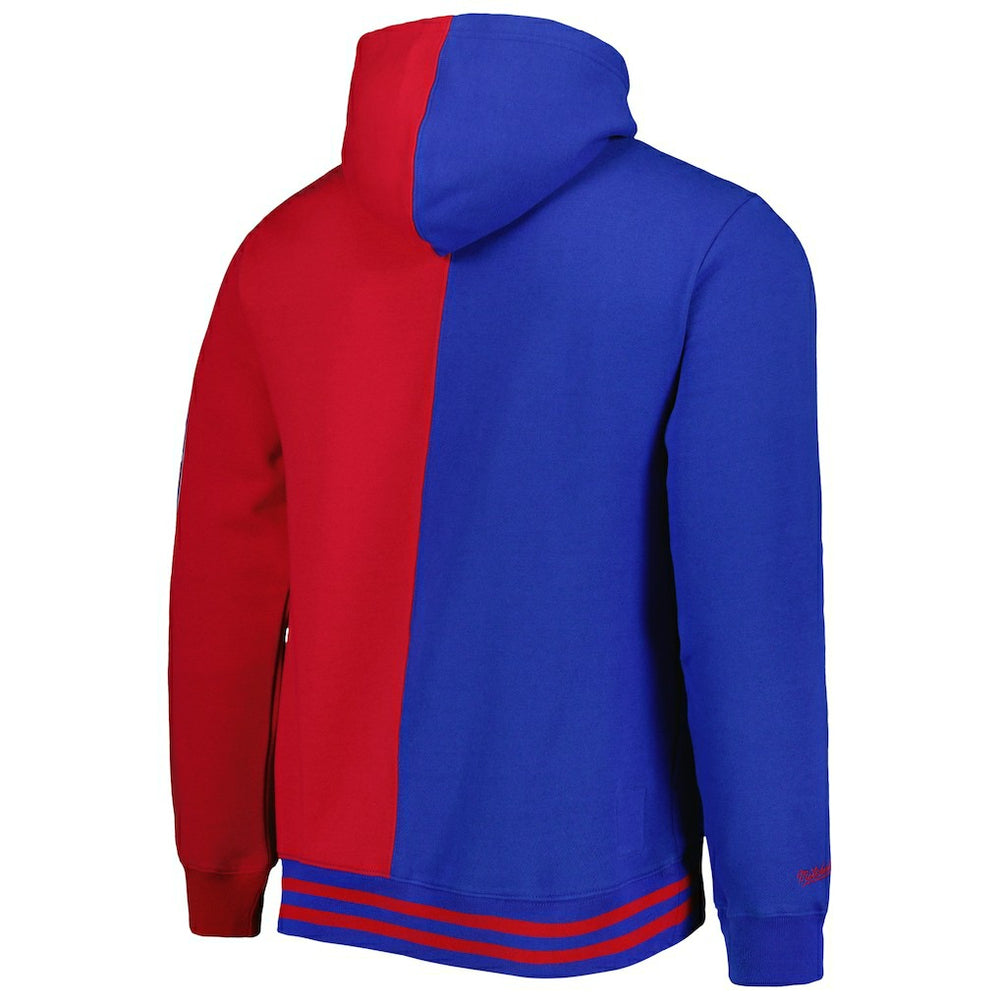 Mitchell & Ness - Philadelphia 76ers Hardwood Classics Split Pullover Hoodie - Royal/Red