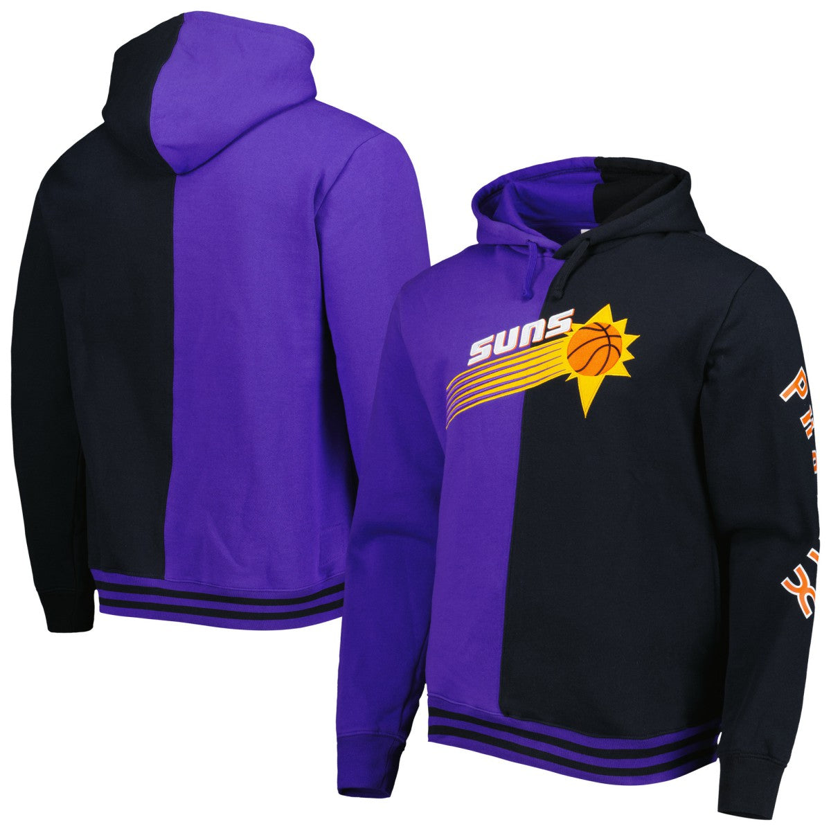 Mitchell & Ness - Phoenix Suns Hardwood Classics Split Pullover Hoodie - Purple/Black