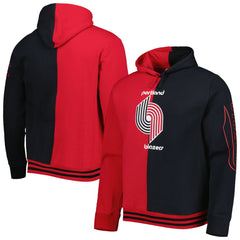 Mitchell & Ness - Portland Trail Blazers Hardwood Classics Split Pullover Hoodie - Red/Black