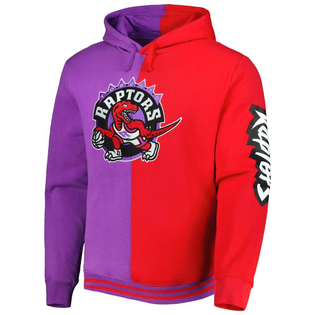Mitchell & Ness - Toronto Raptors Hardwood Classics Split Pullover Hoodie - Purple/Red