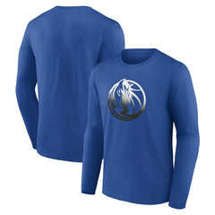 NBA - Dallas Mavericks Gradient Logo Long Sleeve T-Shirt - Blue
