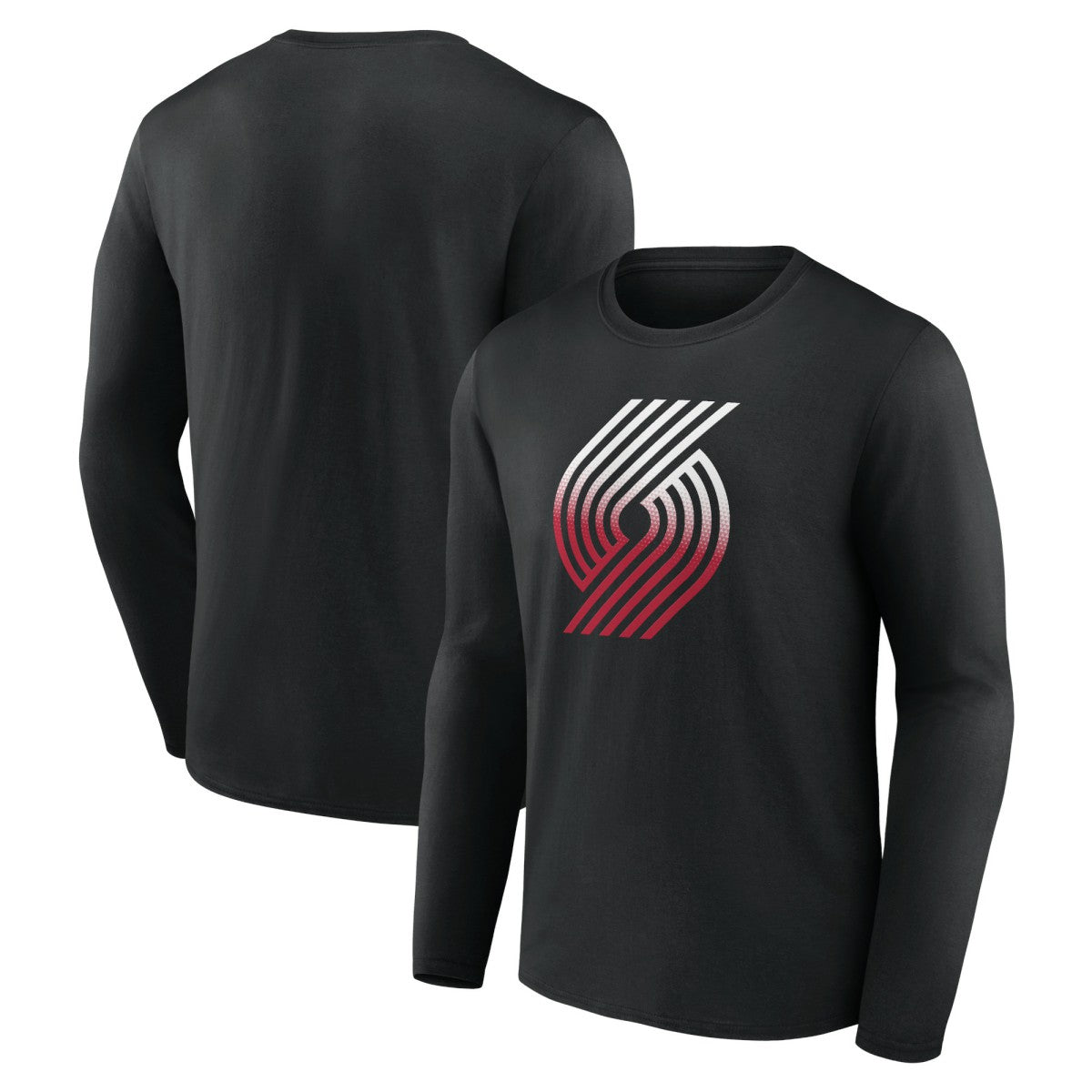 NBA - Portland Trail Blazers Gradient Logo Long Sleeve T-Shirt - Black