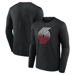 NBA - Portland Trail Blazers Gradient Logo Long Sleeve T-Shirt - Black