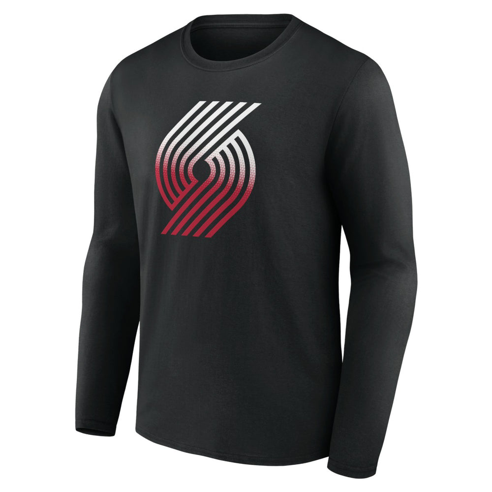 NBA - Portland Trail Blazers Gradient Logo Long Sleeve T-Shirt - Black