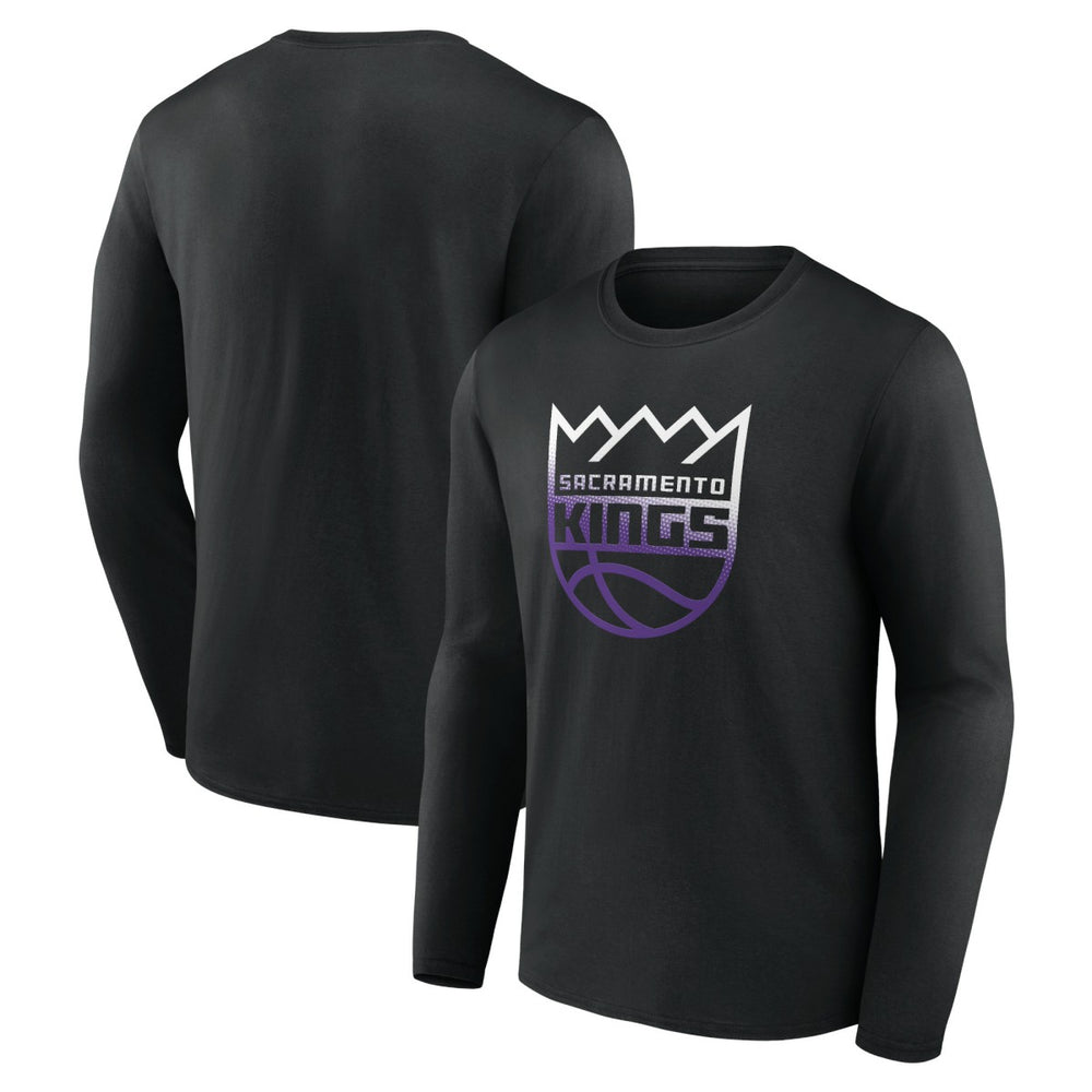 NBA - Sacramento Kings Gradient Logo Long Sleeve T-Shirt - Black