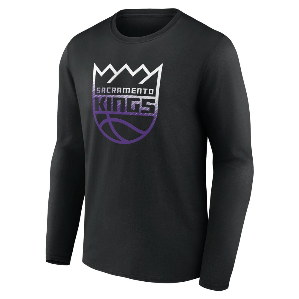 NBA - Sacramento Kings Gradient Logo Long Sleeve T-Shirt - Black