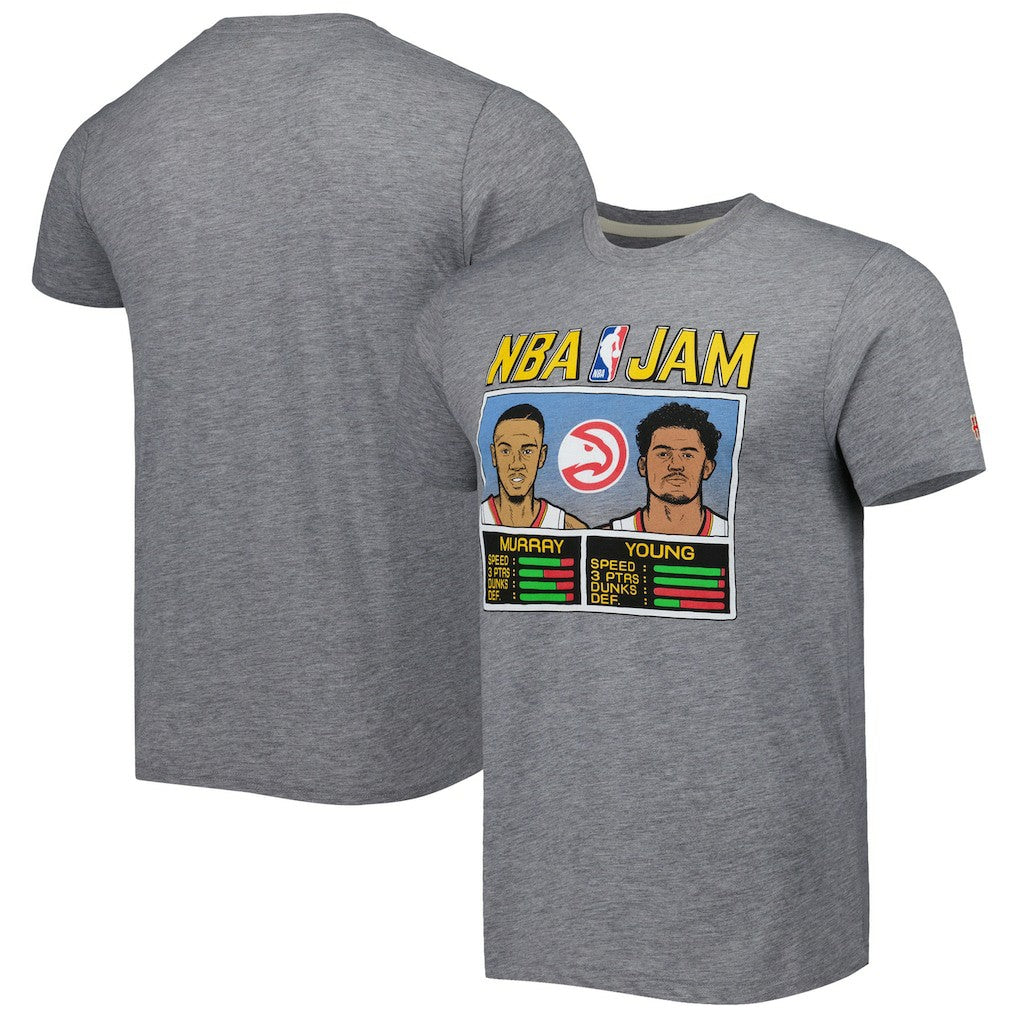 NBA - Dejounte Murray & Trae Young Atlanta Hawks Homage NBA Jam Tri-Blend T-Shirt - Gray