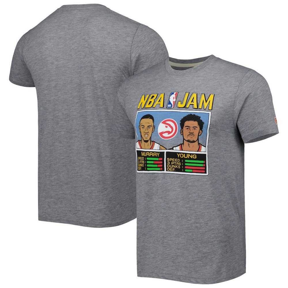 NBA - Dejounte Murray & Trae Young Atlanta Hawks Homage NBA Jam Tri-Blend T-Shirt - Gray