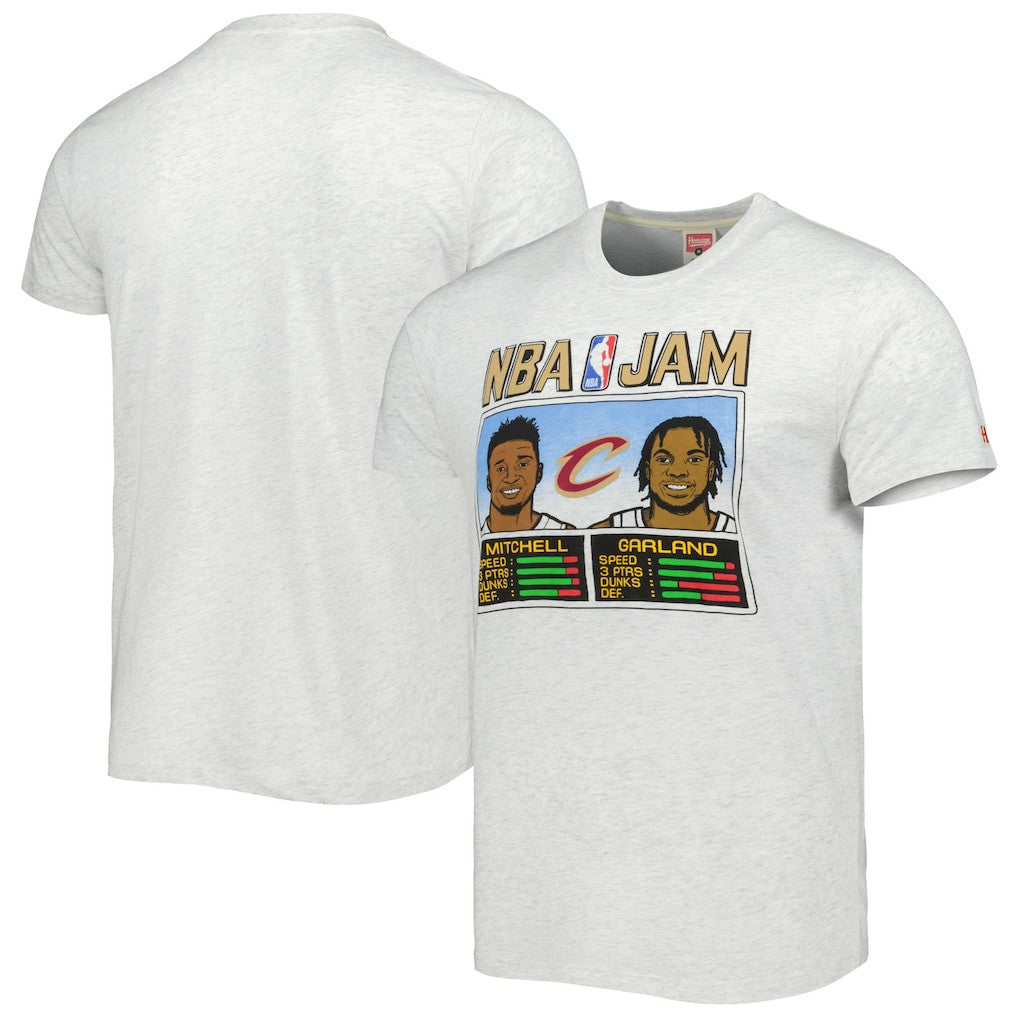 NBA - Donovan Mitchell & Darius Garland Cleveland Cavaliers Homage NBA Jam Tri-Blend T-Shirt - Ash