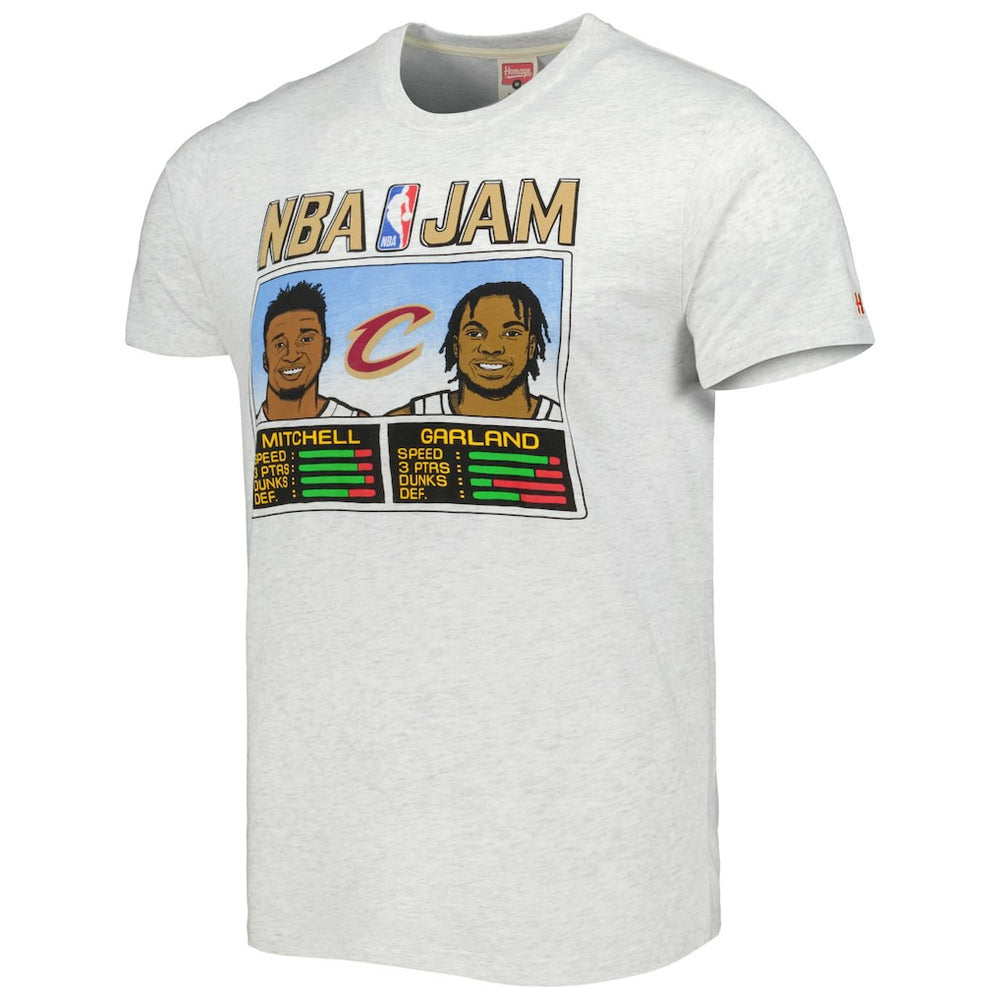NBA - Donovan Mitchell & Darius Garland Cleveland Cavaliers Homage NBA Jam Tri-Blend T-Shirt - Ash