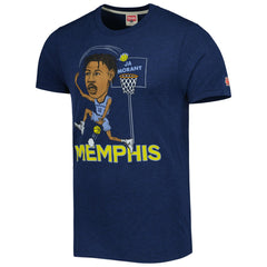 NBA - Ja Morant Memphis Grizzlies Homage Caricature Tri-Blend T-Shirt - Navy