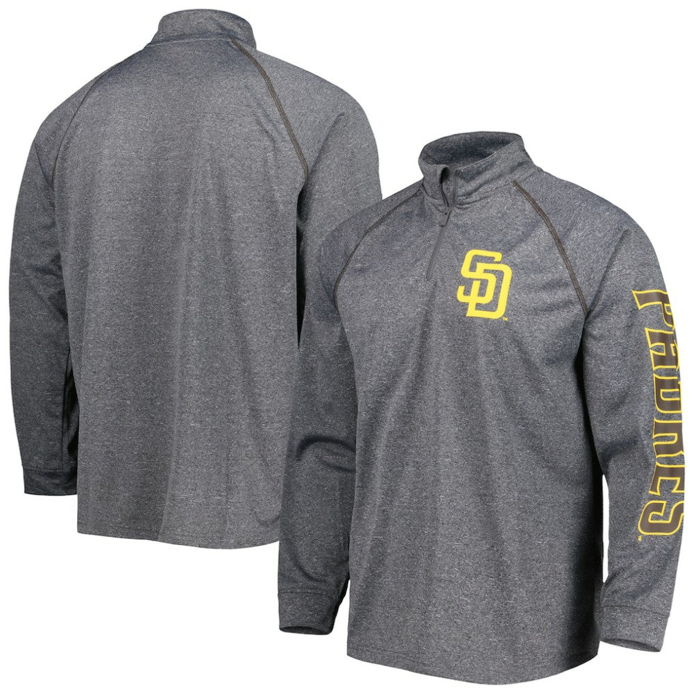 San Diego Padres Stitches Wordmark Raglan Quarter-Zip Top Near Me