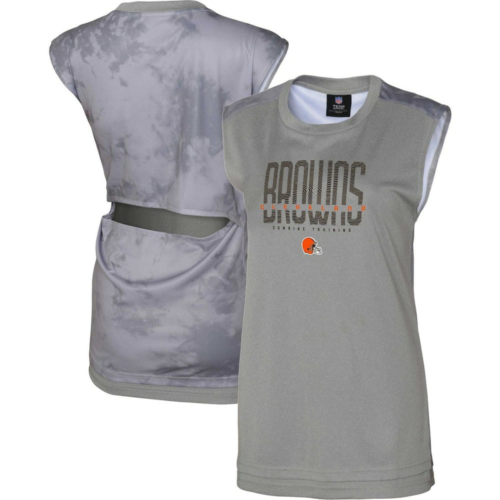 Cleveland Browns Women's No Sweat Tank Top Gray - NFL