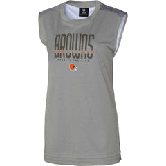 Cleveland Browns Women's No Sweat Tank Top Gray - NFL