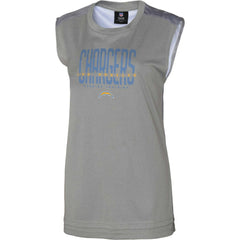 Los Angeles Chargers Women's No Sweat Tank Top Gray - NFL