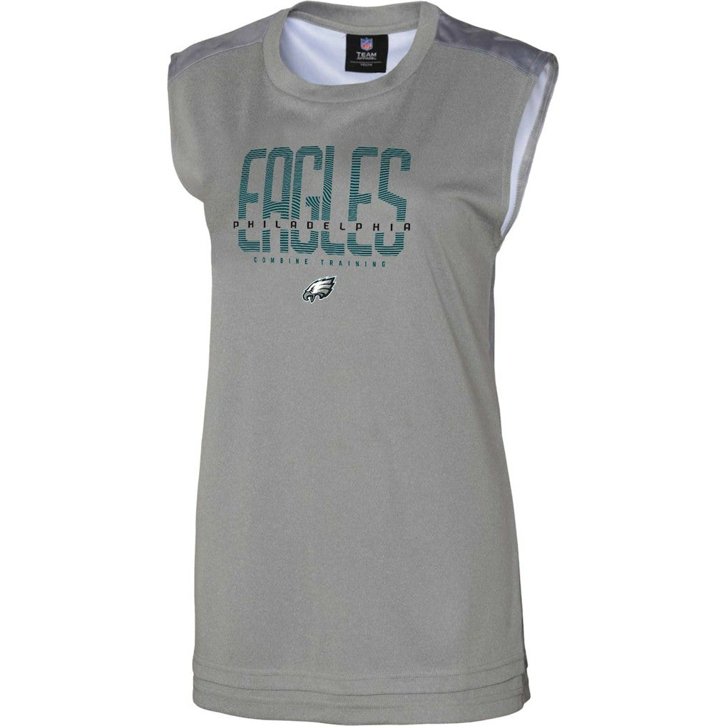 Philadelphia Eagles Women's No Sweat Tank Top Gray - NFL