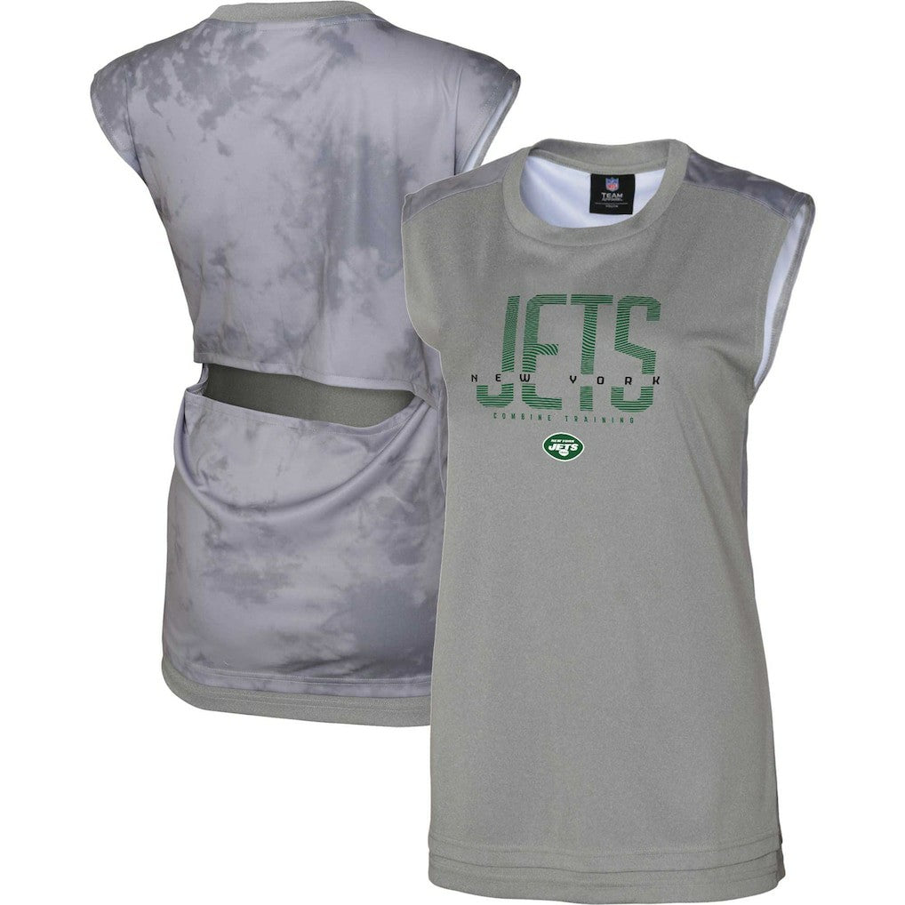 New York Jets Women's No Sweat Tank Top Gray - NFL