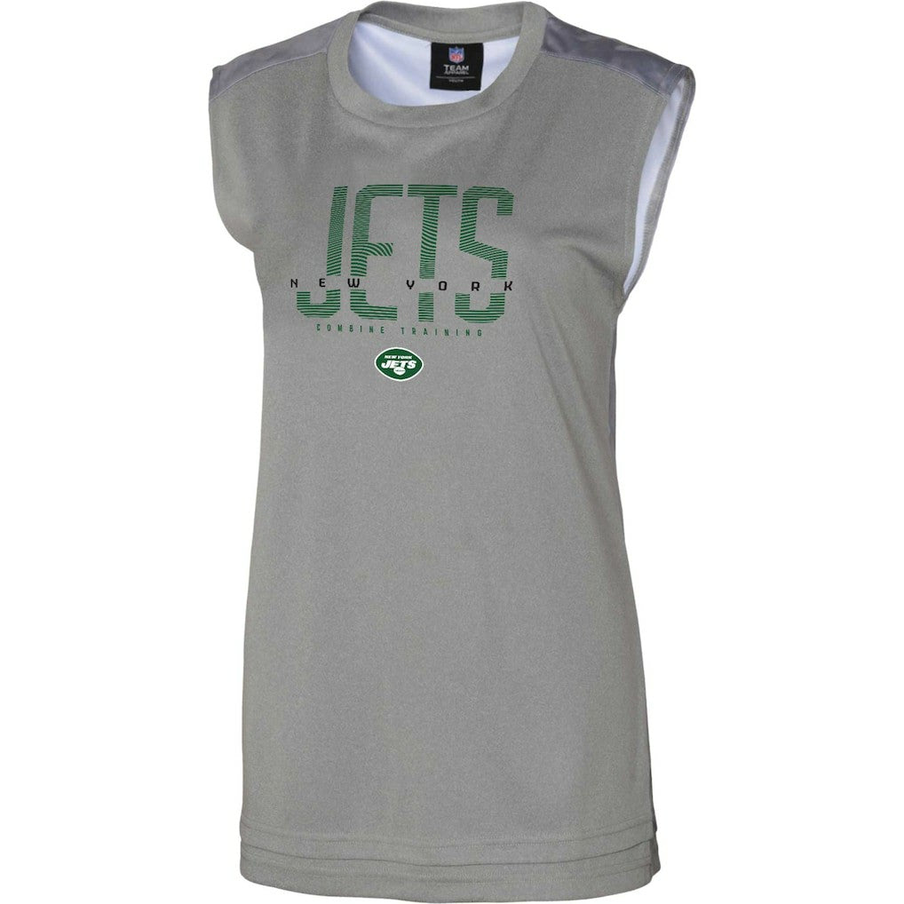 New York Jets Women's No Sweat Tank Top Gray - NFL