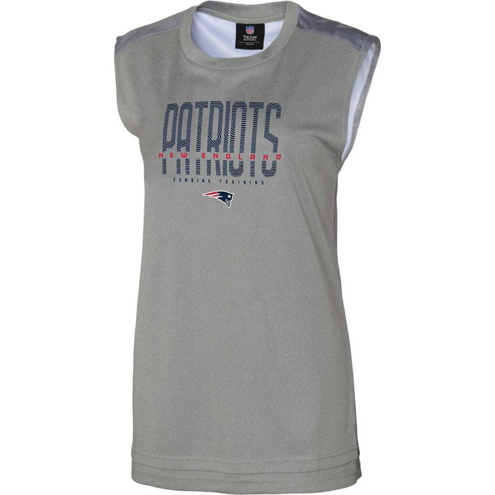 New England Patriots Women's No Sweat Tank Top Gray - NFL